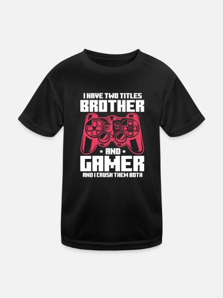 Frère Gamer Frères et sœurs Gaming Sister - T-shirt sport Enfant - noir - Devant