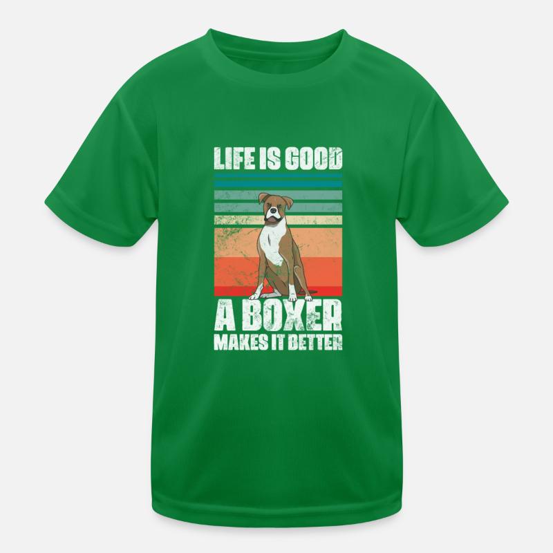 Boxer Dog Kids Functional T-Shirt