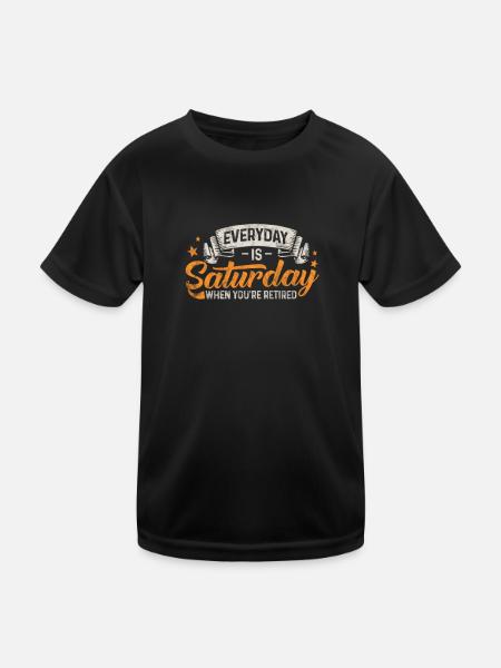 Retirement - Kids Functional T-Shirt - black - Front
