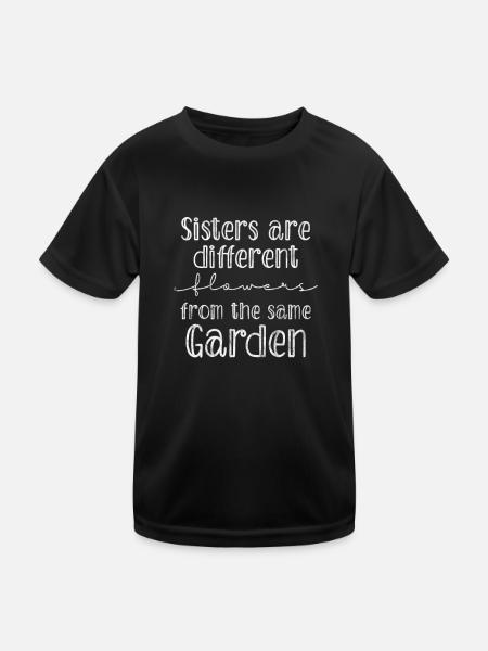 Soeur Frère Frères et sœurs Cadeau de famille - T-shirt sport Enfant - noir - Devant