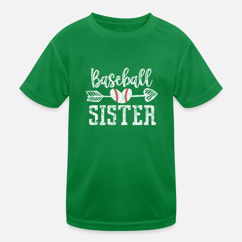 Baseball Schwester Bruder Geschwister Geschenk Kinder Funktions-T-Shirt