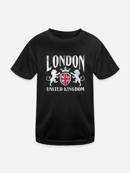 Londres - T-shirt sport Enfant - noir - Devant