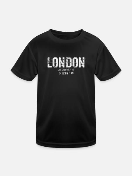 Londres - T-shirt sport Enfant - noir - Devant