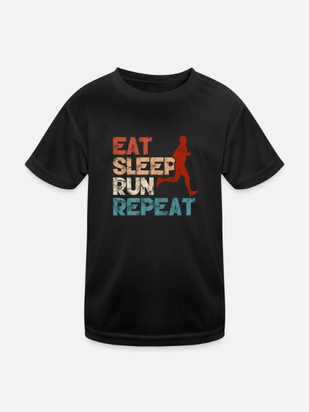 Running Runner Jogging Jogging Runner Cadeau - T-shirt sport Enfant - noir - Devant