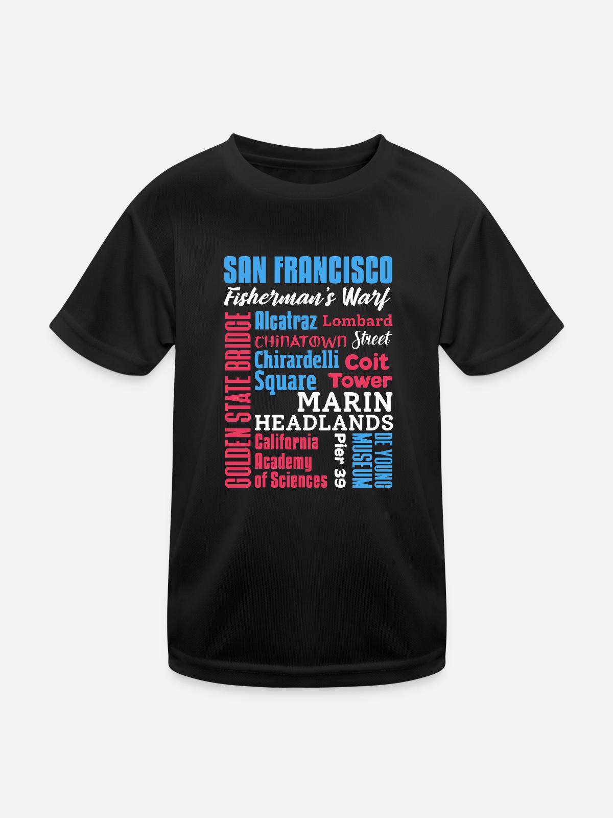 San Francisco - Kids Functional T-Shirt - black - Front