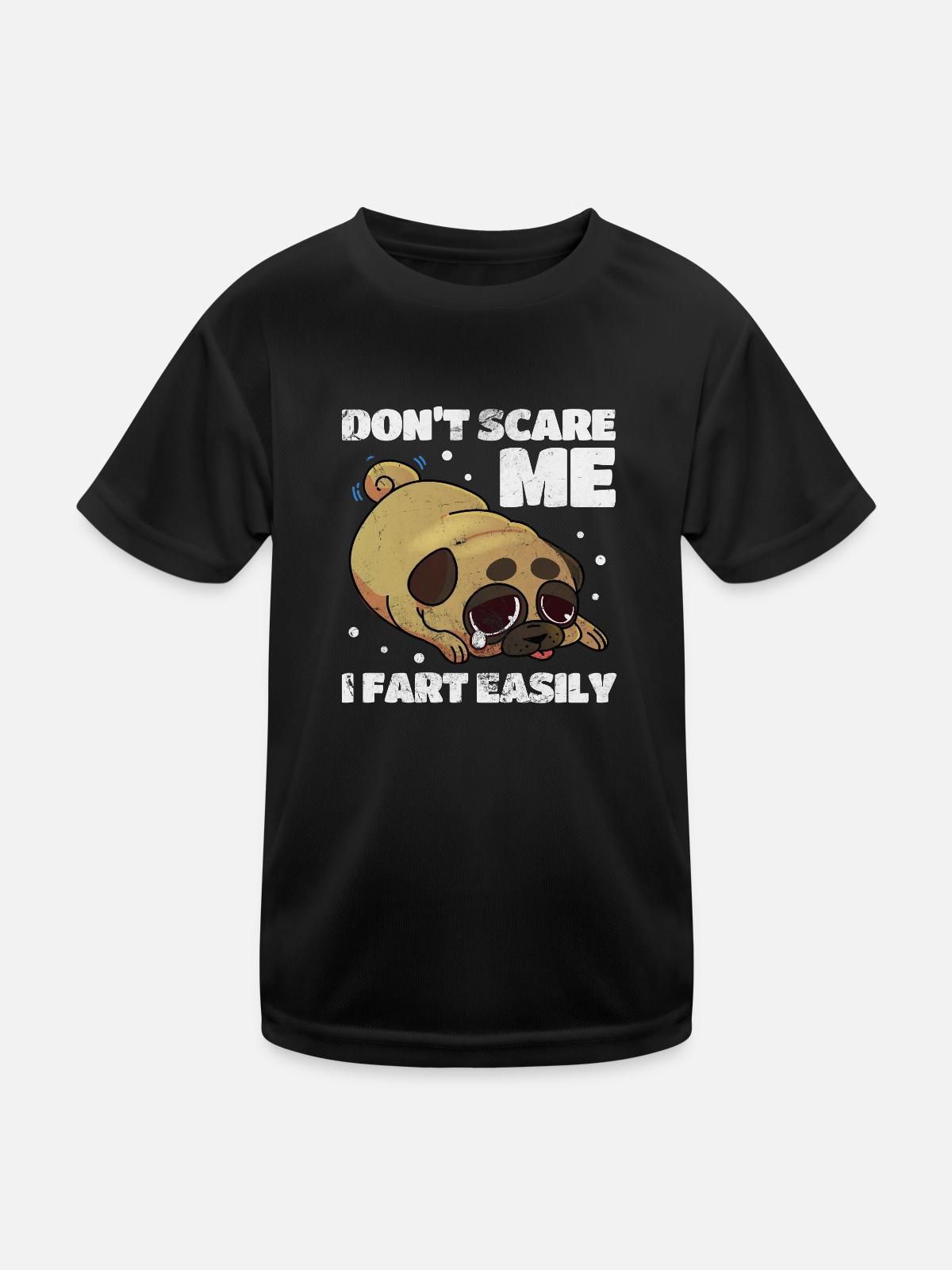 Pug - Kids Functional T-Shirt - black - Front