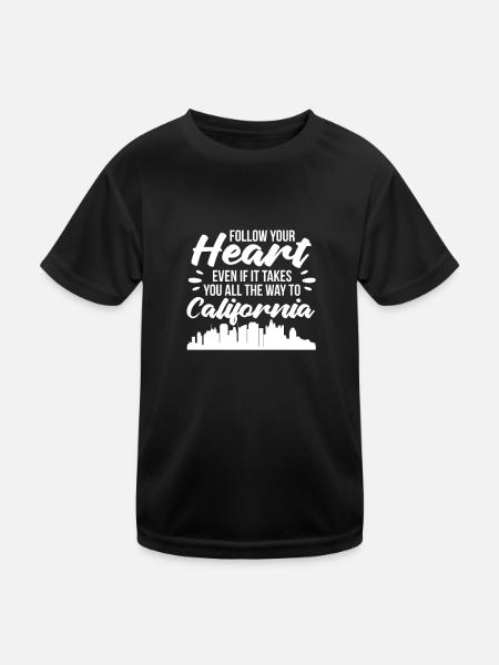 Californie - T-shirt sport Enfant - noir - Devant