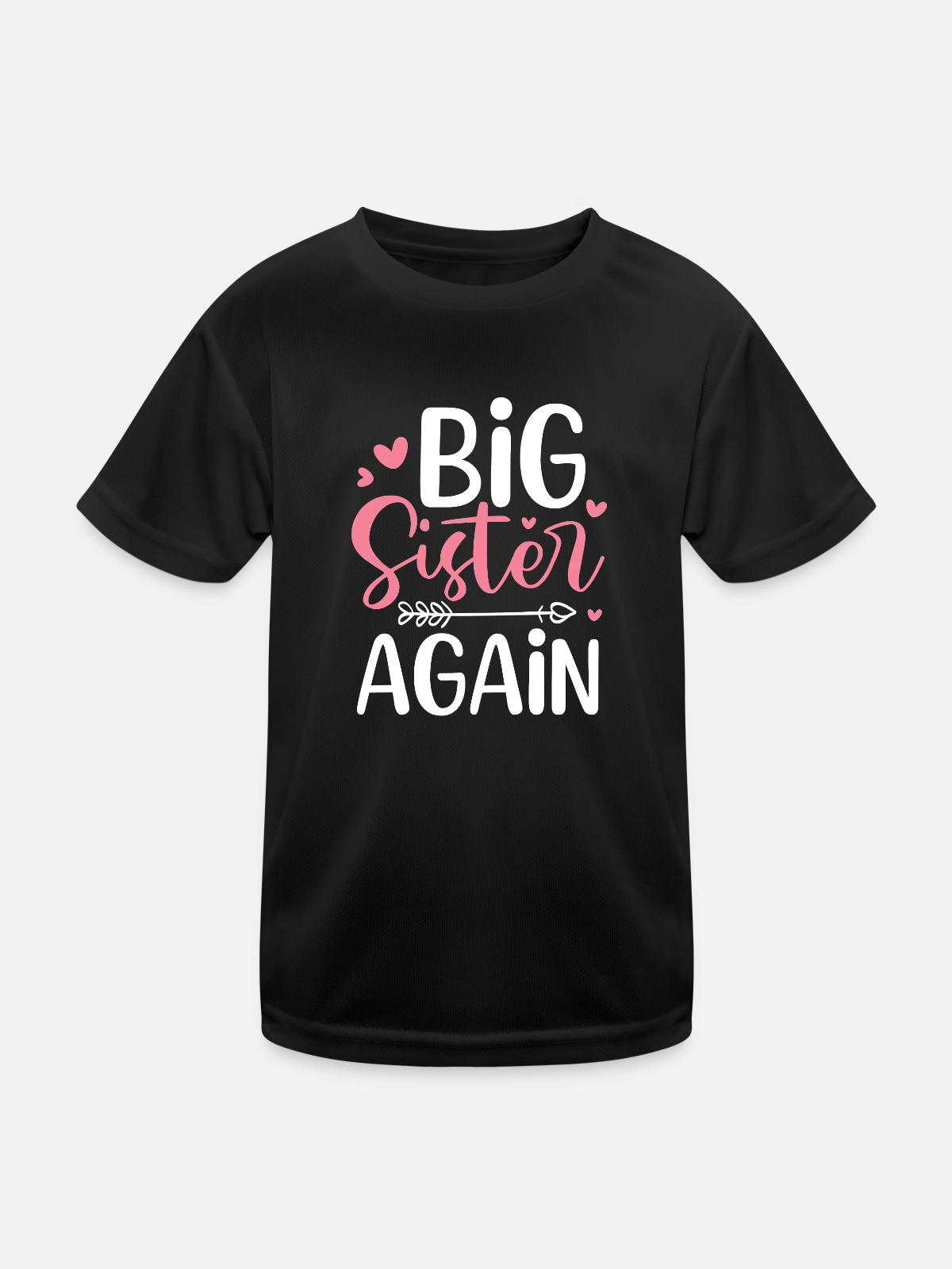 Older sister - Kids Functional T-Shirt - black - Front