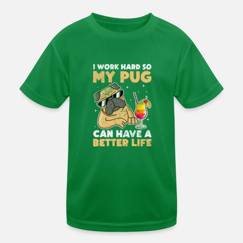 Mops Kinder Funktions-T-Shirt