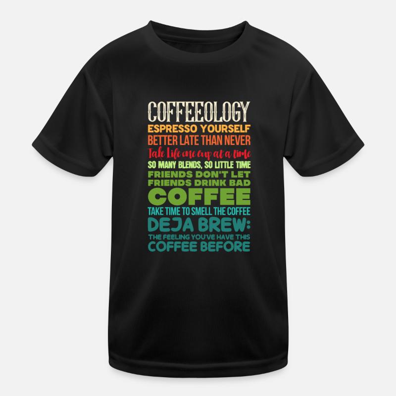 Coffee Caffeine Espresso Barista Gift Kids Functional T-Shirt