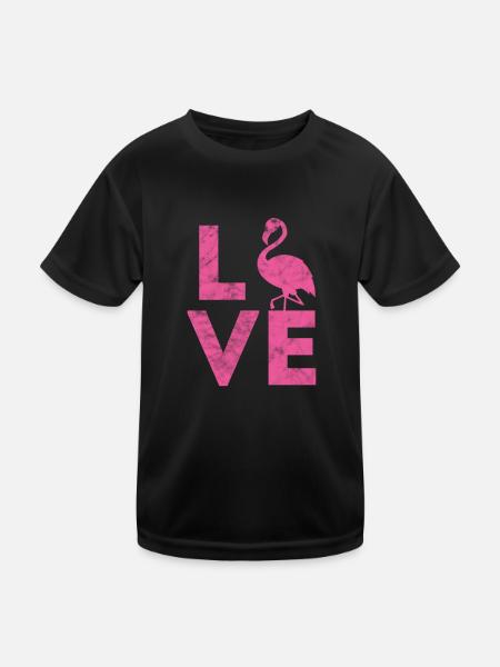 Flamingo - Kids Functional T-Shirt - black - Front