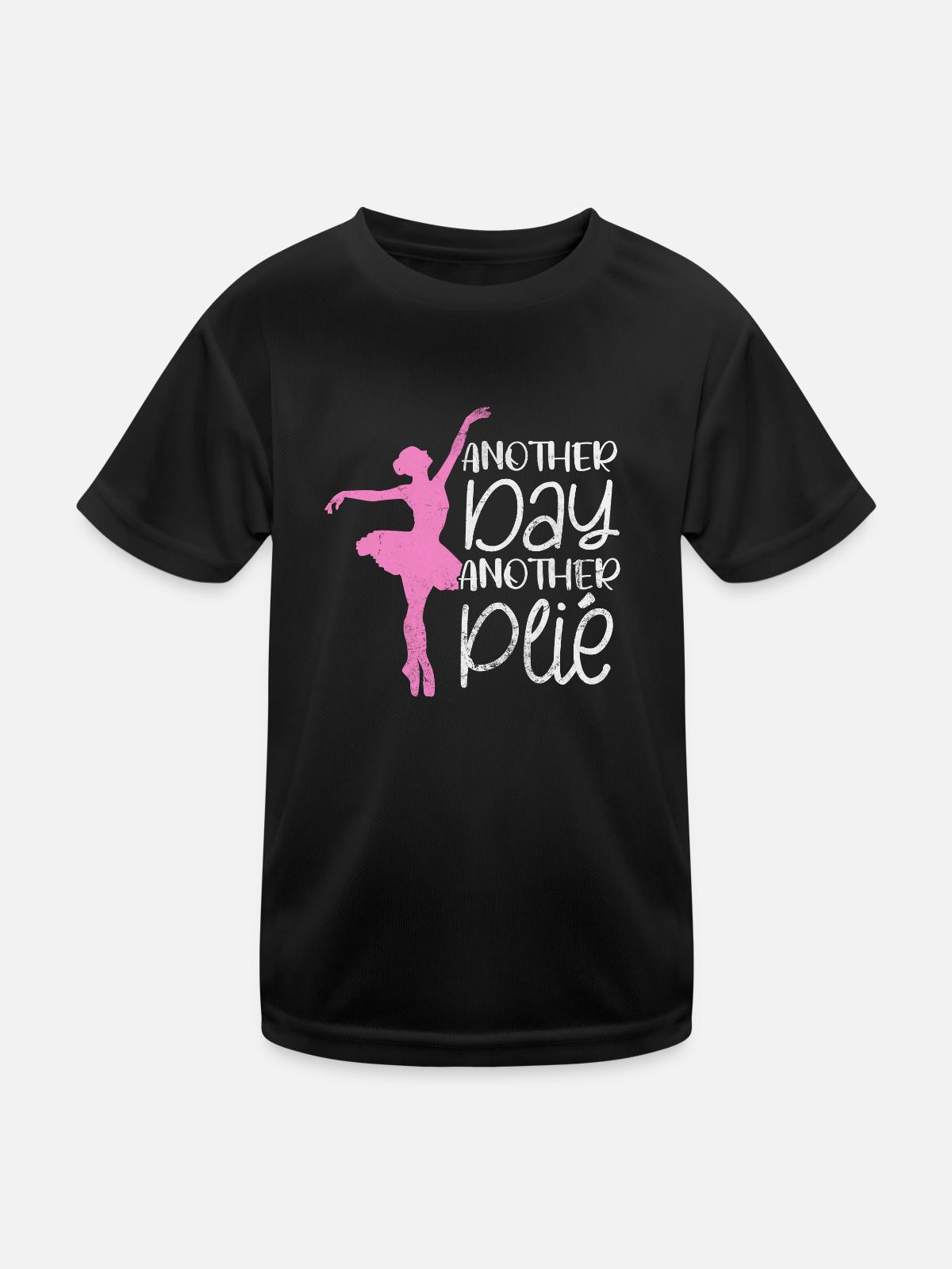 Ballett - Kinder Funktions-T-Shirt - Schwarz - Vorne