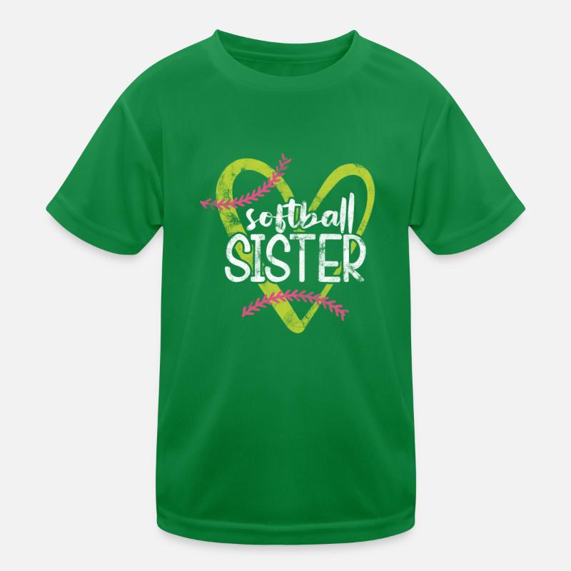 Softball Schwester Kinder Funktions-T-Shirt