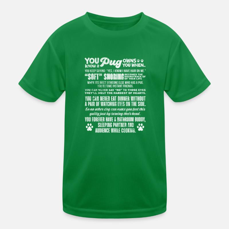 Mops Kinder Funktions-T-Shirt