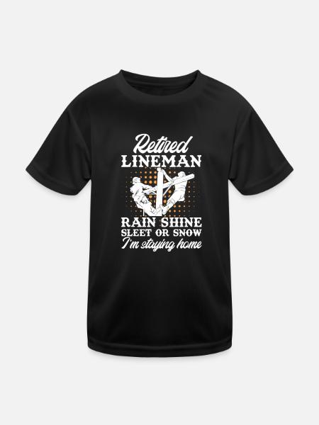 Retraite Lineman Pension Pensioner Gift - T-shirt sport Enfant - noir - Devant