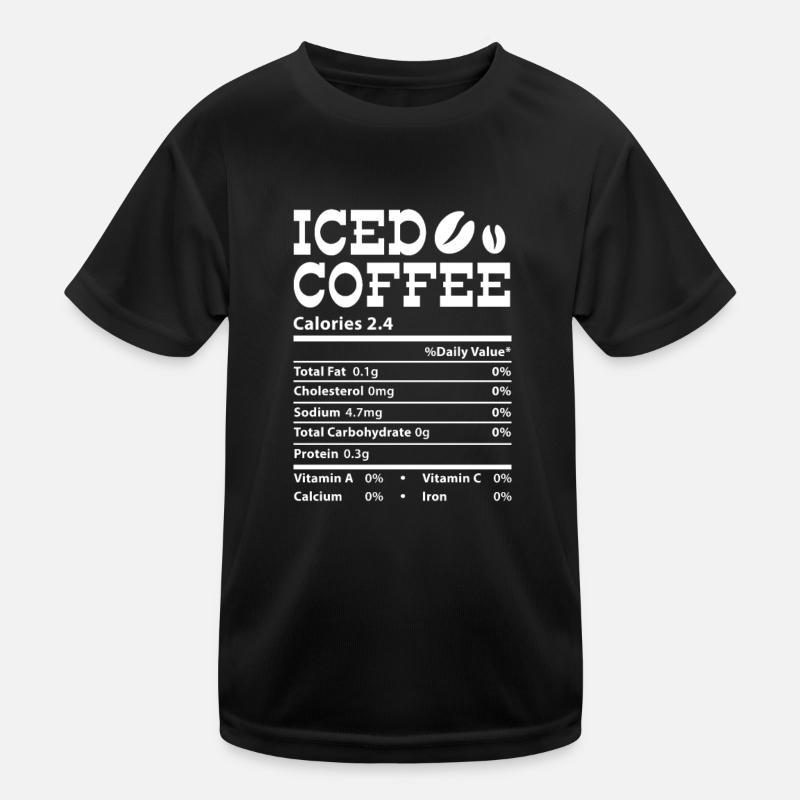 Kaffee Eiskaffee Koffein Espresso Barista Geschenk - Kinder Funktions-T-Shirt - Schwarz