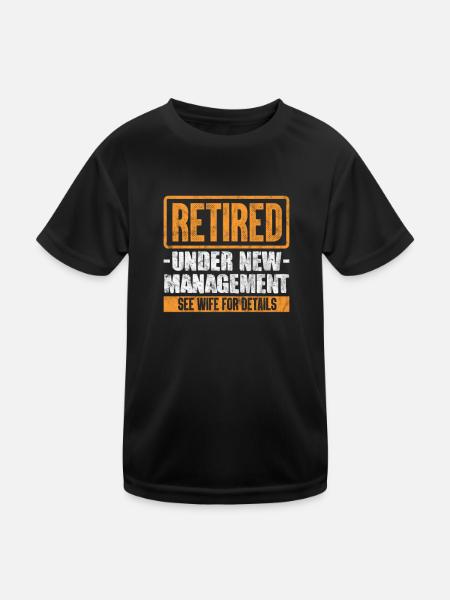Retirement - Kids Functional T-Shirt - black - Front