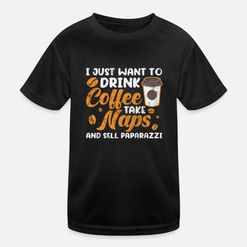Kaffee Kinder Funktions-T-Shirt