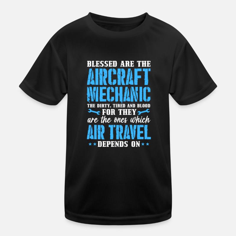 Flugzeugmechaniker Kinder Funktions-T-Shirt