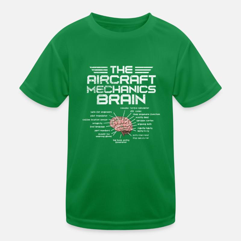 Flugzeugmechaniker Luftfahrt Flugzeug Geschenk Kinder Funktions-T-Shirt