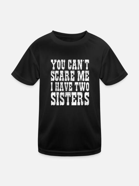 Soeur Frère Frères et sœurs Cadeau de famille - T-shirt sport Enfant - noir - Devant