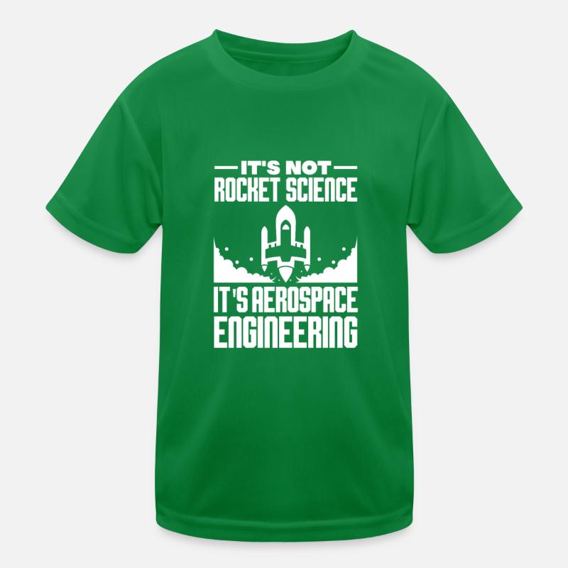 Space Engineer Aeronautical Engineer Kids Functional T-Shirt
