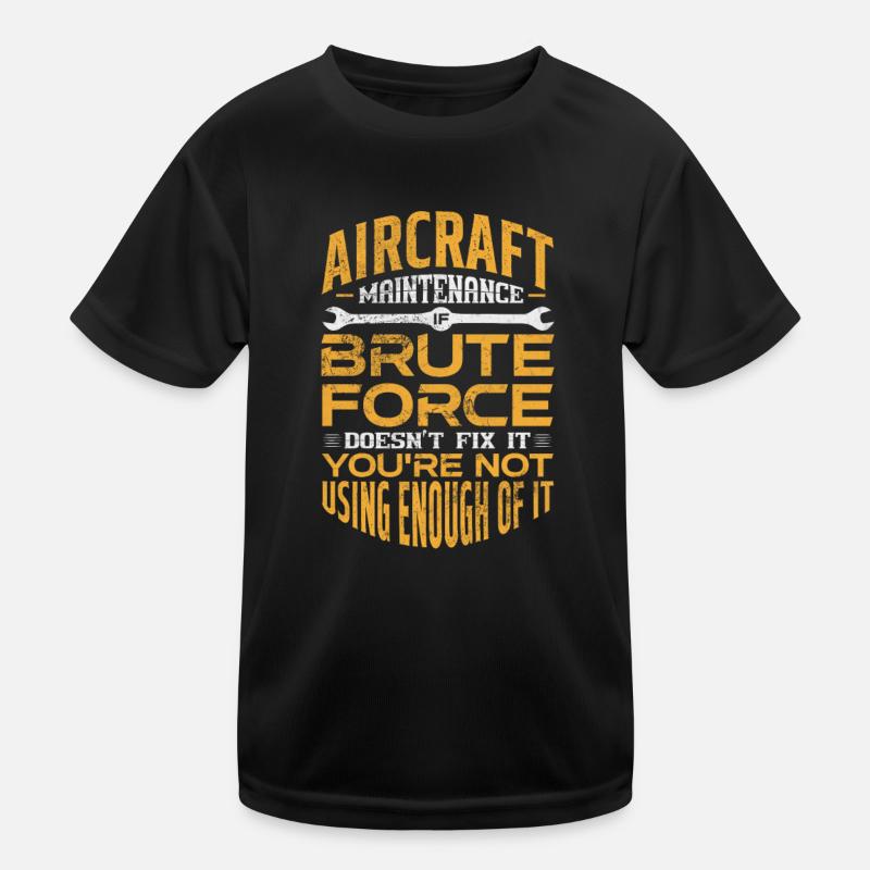 Flugzeugmechaniker Luftfahrt Flugzeug Geschenk Kinder Funktions-T-Shirt