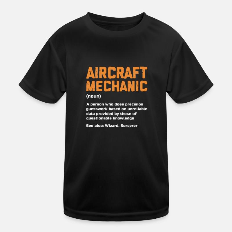 Aircraft mechanic Kids Functional T-Shirt
