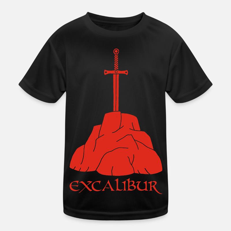 The Excalibur Sword (Red) Kids Functional T-Shirt
