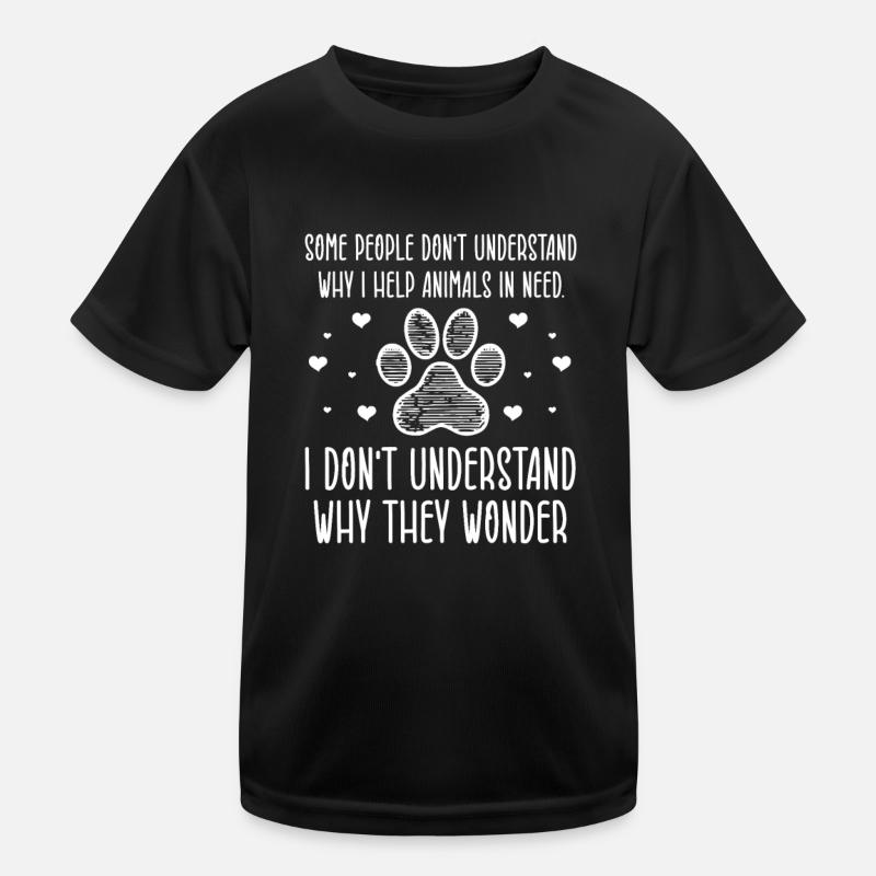 Tierrettung - Kinder Funktions-T-Shirt - Schwarz