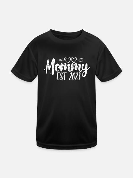 Schwangerschaft - Kinder Funktions-T-Shirt - Schwarz - Vorne