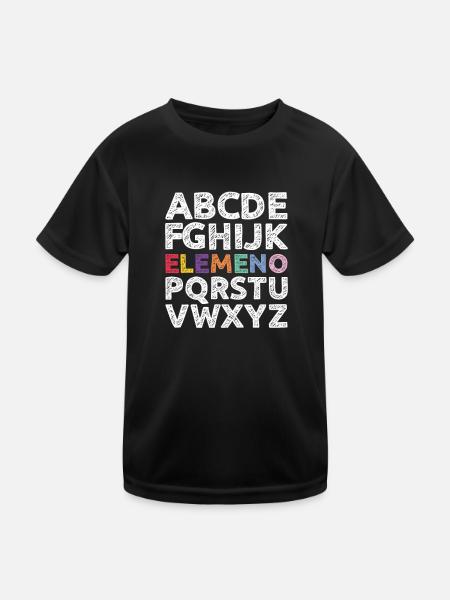 Kindergarten Child School Enrollment School Gift - Kids Functional T-Shirt - black - Front