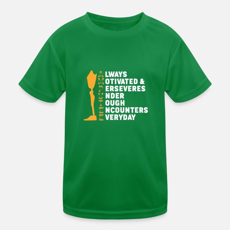 Amputation Amputieren Prothese Geschenk Kinder Funktions-T-Shirt