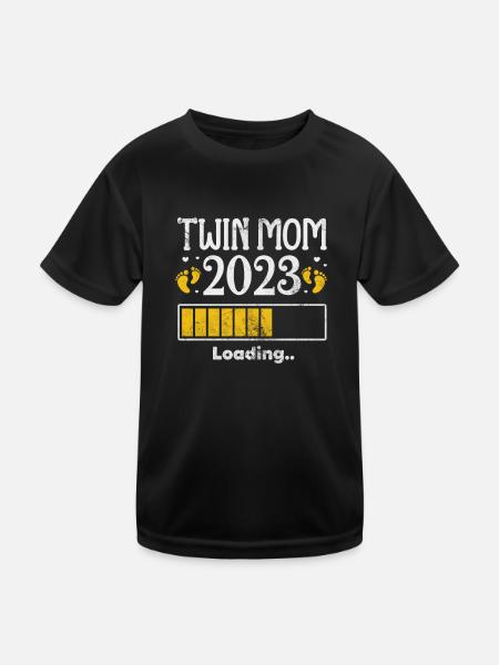 Schwangerschaft - Kinder Funktions-T-Shirt - Schwarz - Vorne