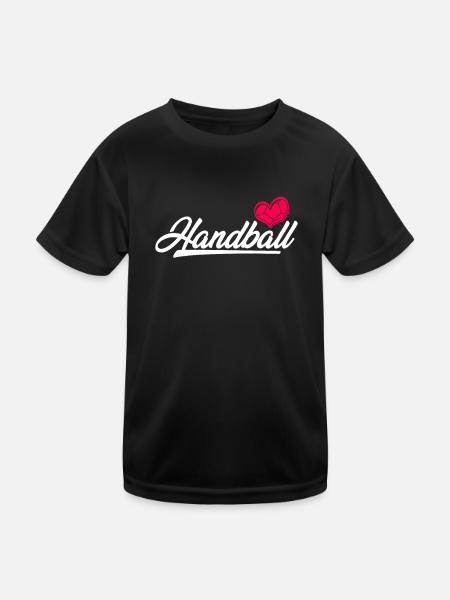 Handball - T-shirt sport Enfant - noir - Devant