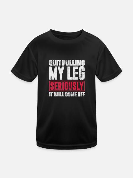 Amputation - Kinder Funktions-T-Shirt - Schwarz - Vorne