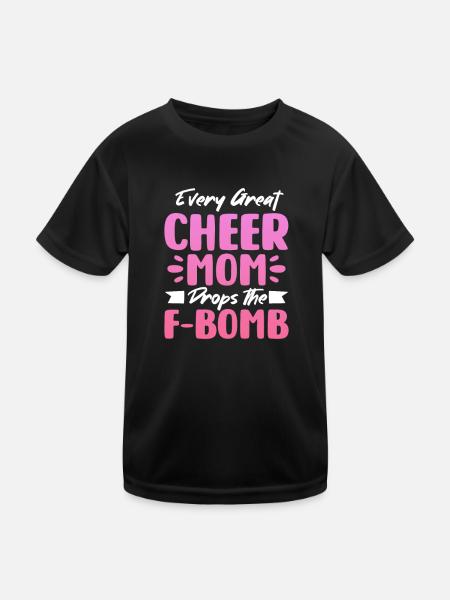 Cheerleader - Kinder Funktions-T-Shirt - Schwarz - Vorne