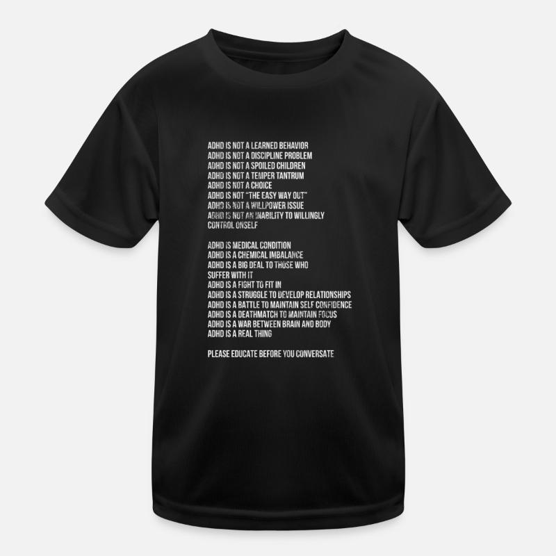 ADHD - Kids Functional T-Shirt - black