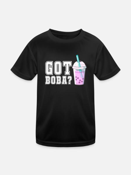 Thé à bulles - T-shirt sport Enfant - noir - Devant