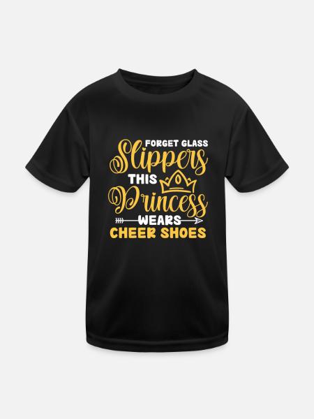 Cheerleader - Kinder Funktions-T-Shirt - Schwarz - Vorne
