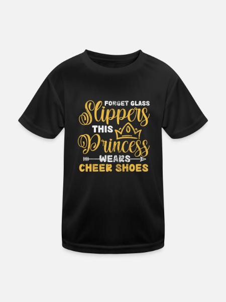 Cheerleader Cheerleading Sport Gymnastics Gift - Kids Functional T-Shirt - black - Front