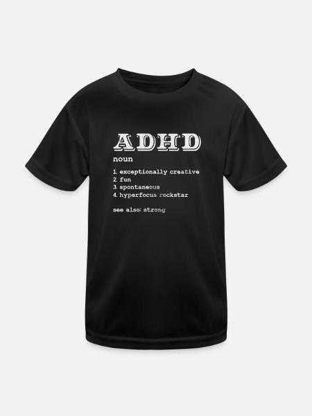 ADHD - Kids Functional T-Shirt - black - Front