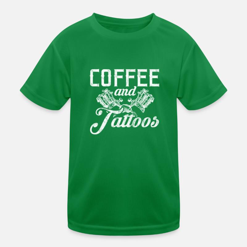 Kaffee Tattoo Kinder Funktions-T-Shirt