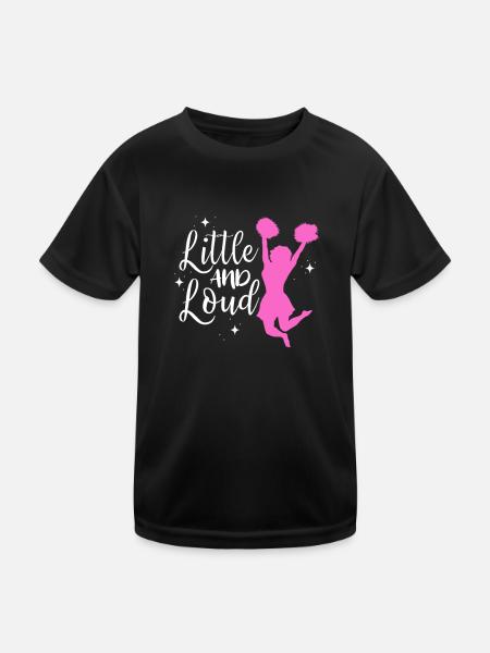 Cheerleader - Kinder Funktions-T-Shirt - Schwarz - Vorne