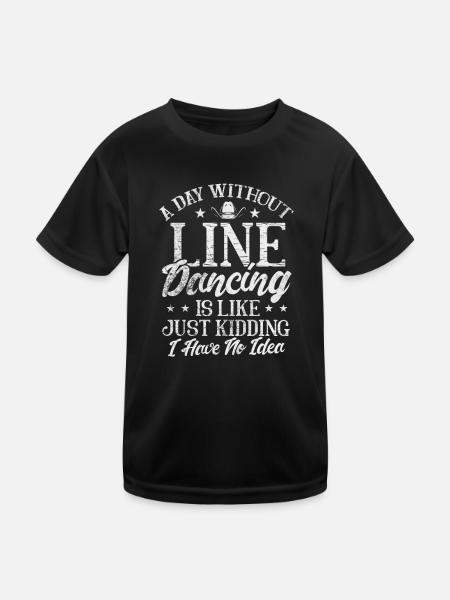Line Dance - Kids Functional T-Shirt - black - Front
