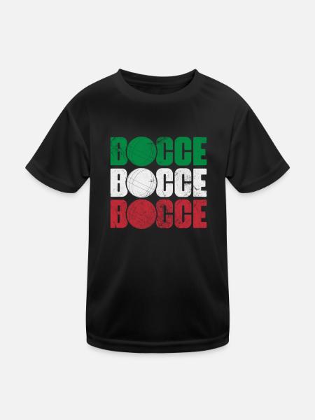 Boccia - Kinder Funktions-T-Shirt - Schwarz - Vorne