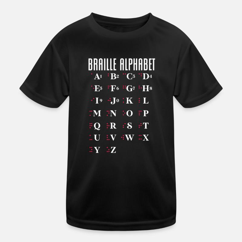 Braille Blindenschrift Blind Geschenk Kinder Funktions-T-Shirt