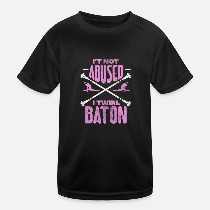 Baton Twirling Kids Functional T-Shirt