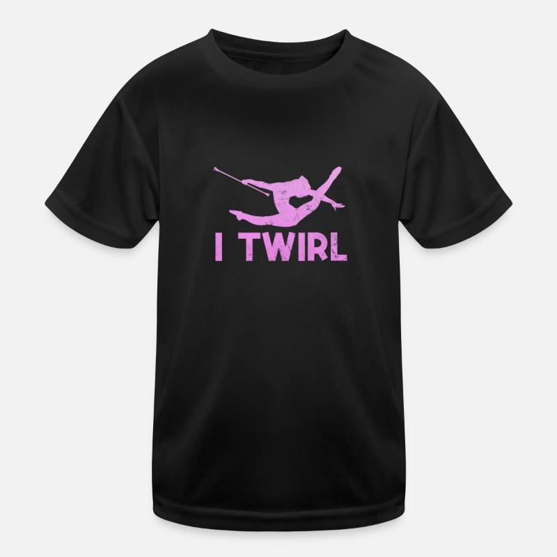 Baton Twirling Kids Functional T-Shirt
