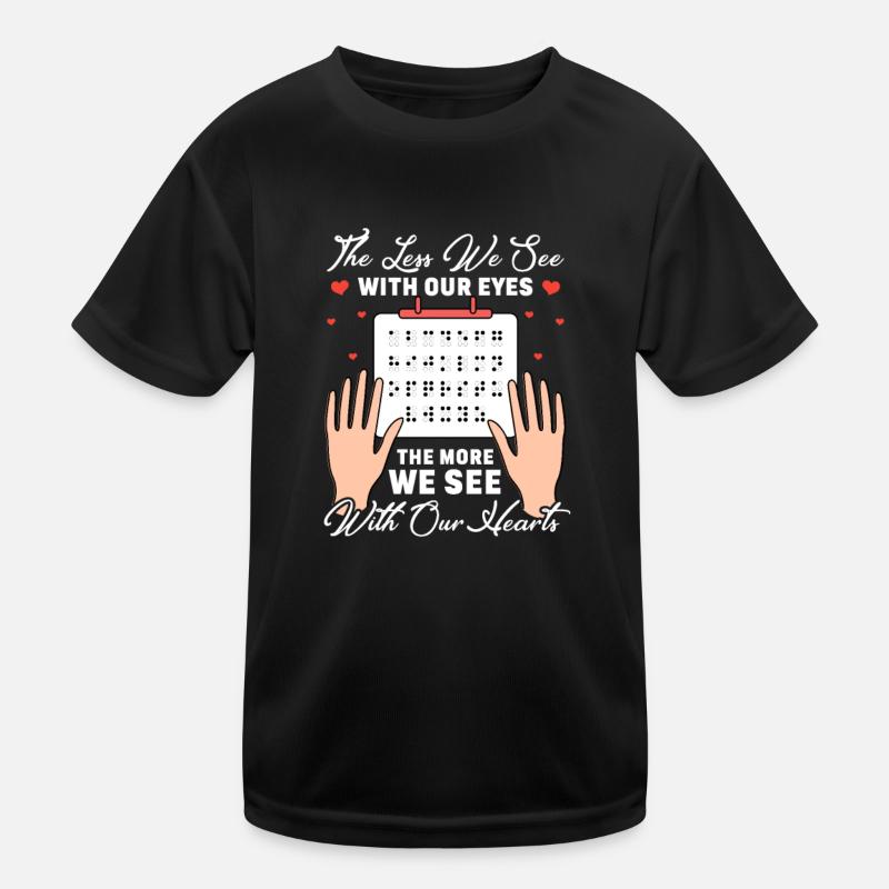 Braille Braille Blind Gift Kids Functional T-Shirt